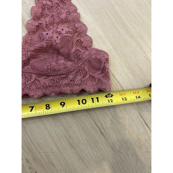 Free People Intimately FP Galloon Lace Halter Bralette Dusty Rose Pink S - Picture 5 of 5